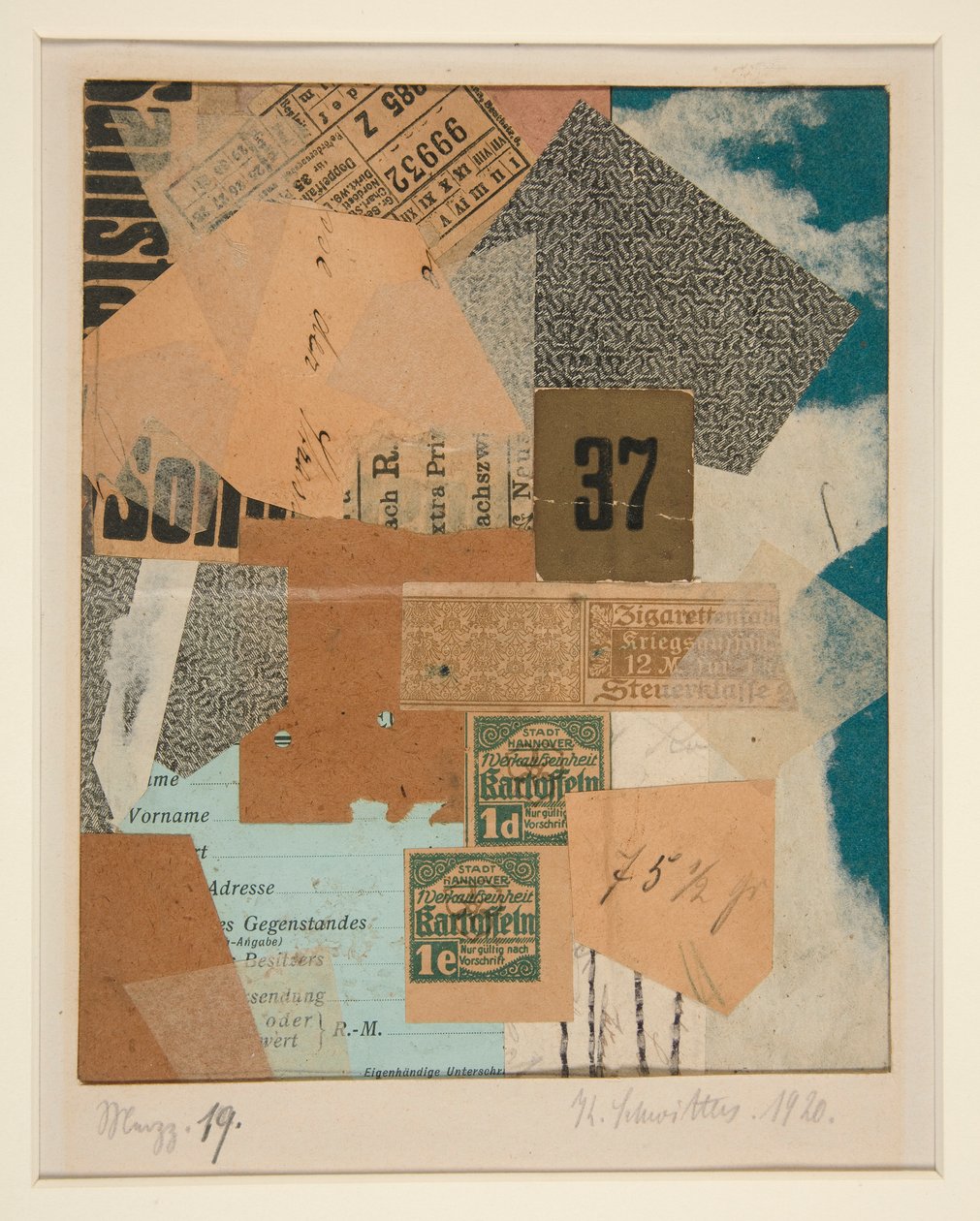 Merz. 19 by Kurt Schwitters
