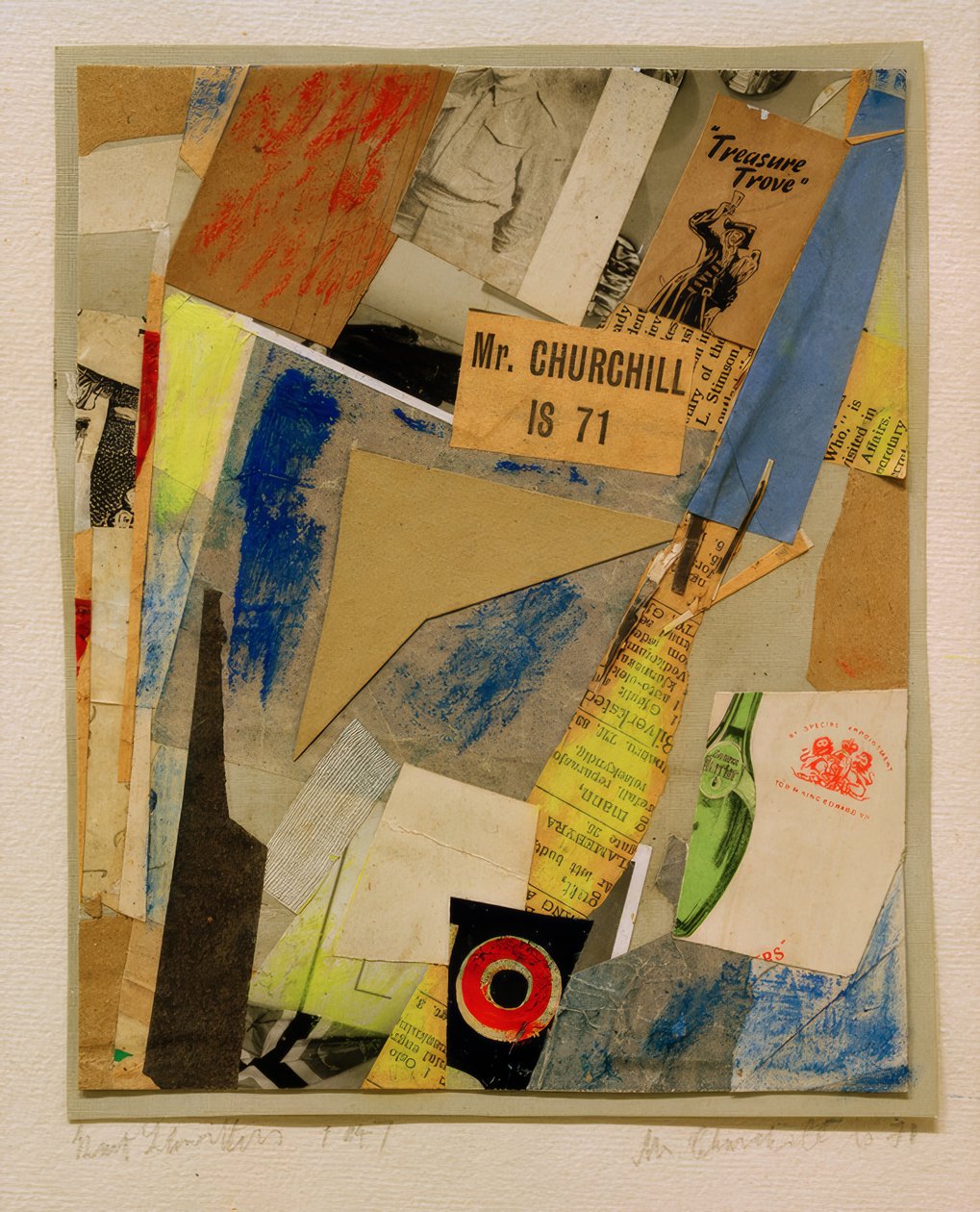 Bay Churchill 71 yaşında by Kurt Schwitters