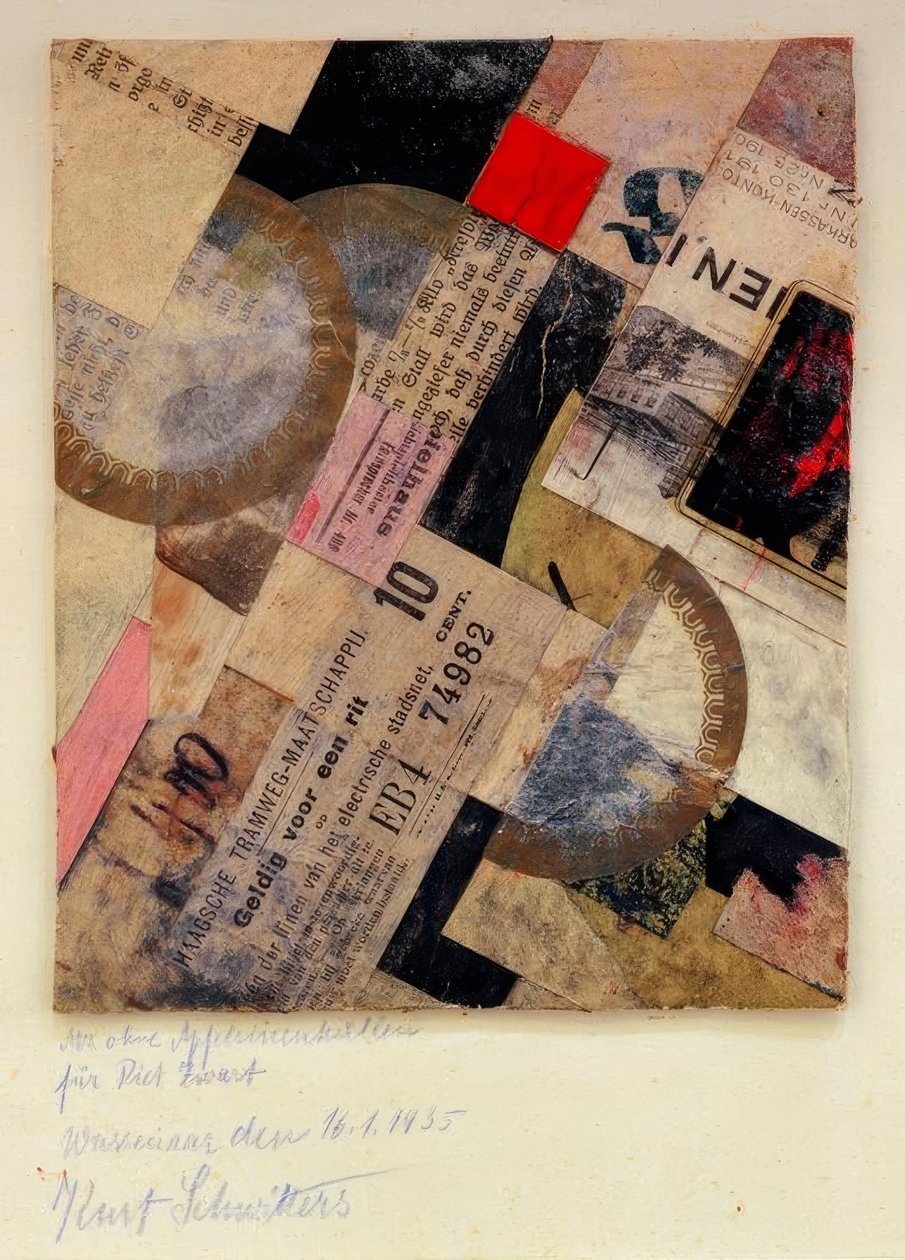 Turuncu kaplamalar olmadan Mz by Kurt Schwitters