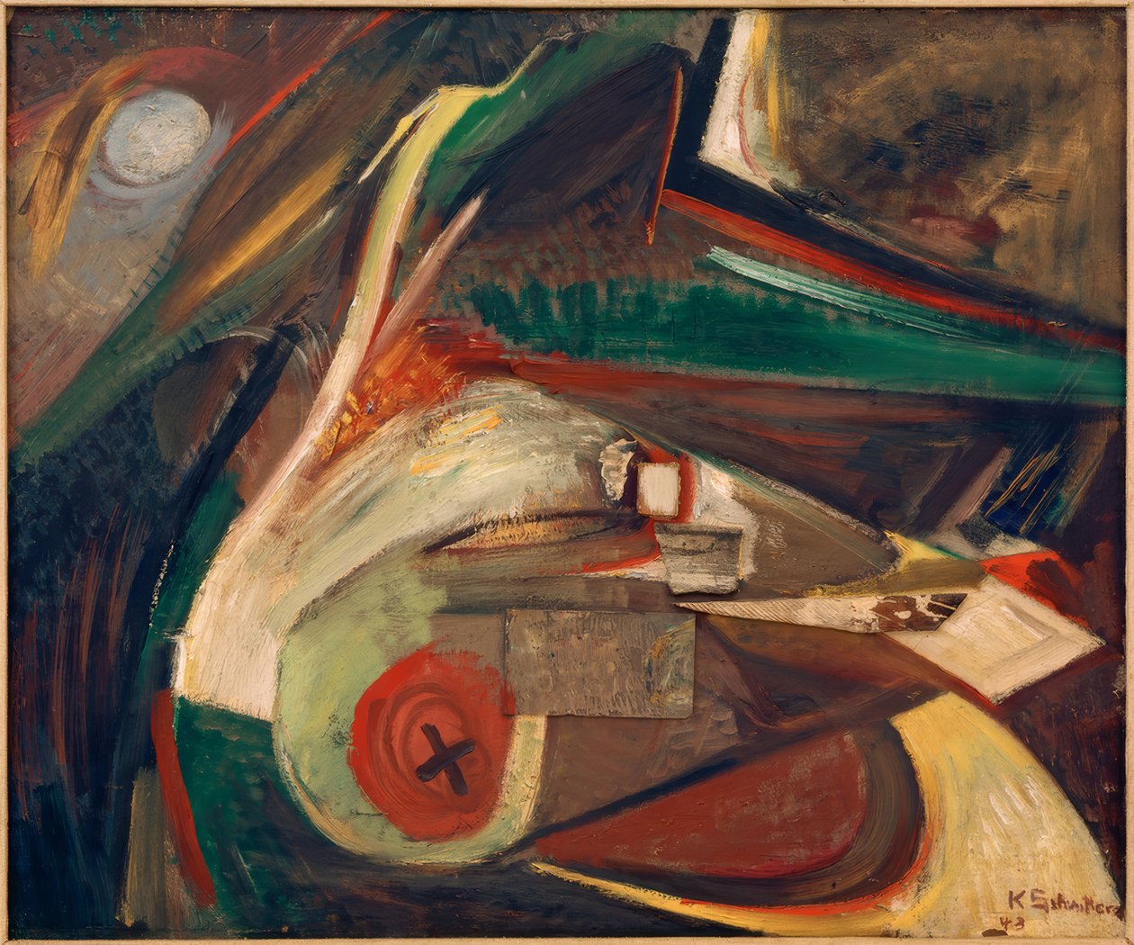 Başlıksız (soyut resim) by Kurt Schwitters