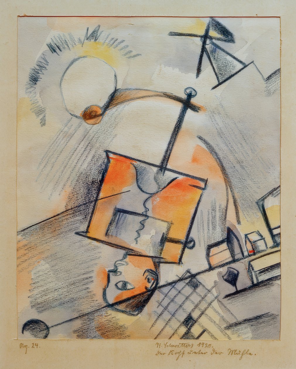 İsimsiz (Değirmenin altındaki kafa) by Kurt Schwitters