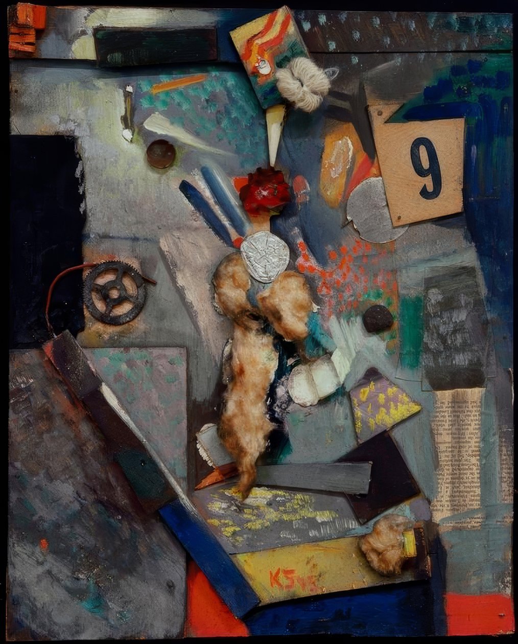 İsimsiz (Merzbild 9) by Kurt Schwitters
