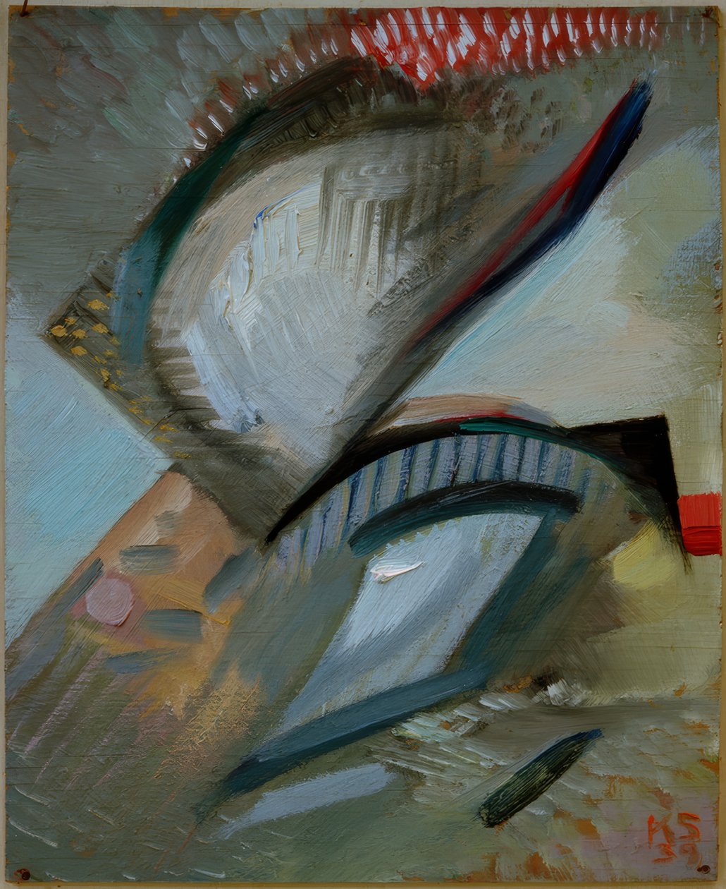 Başlıksız (zikzak) by Kurt Schwitters
