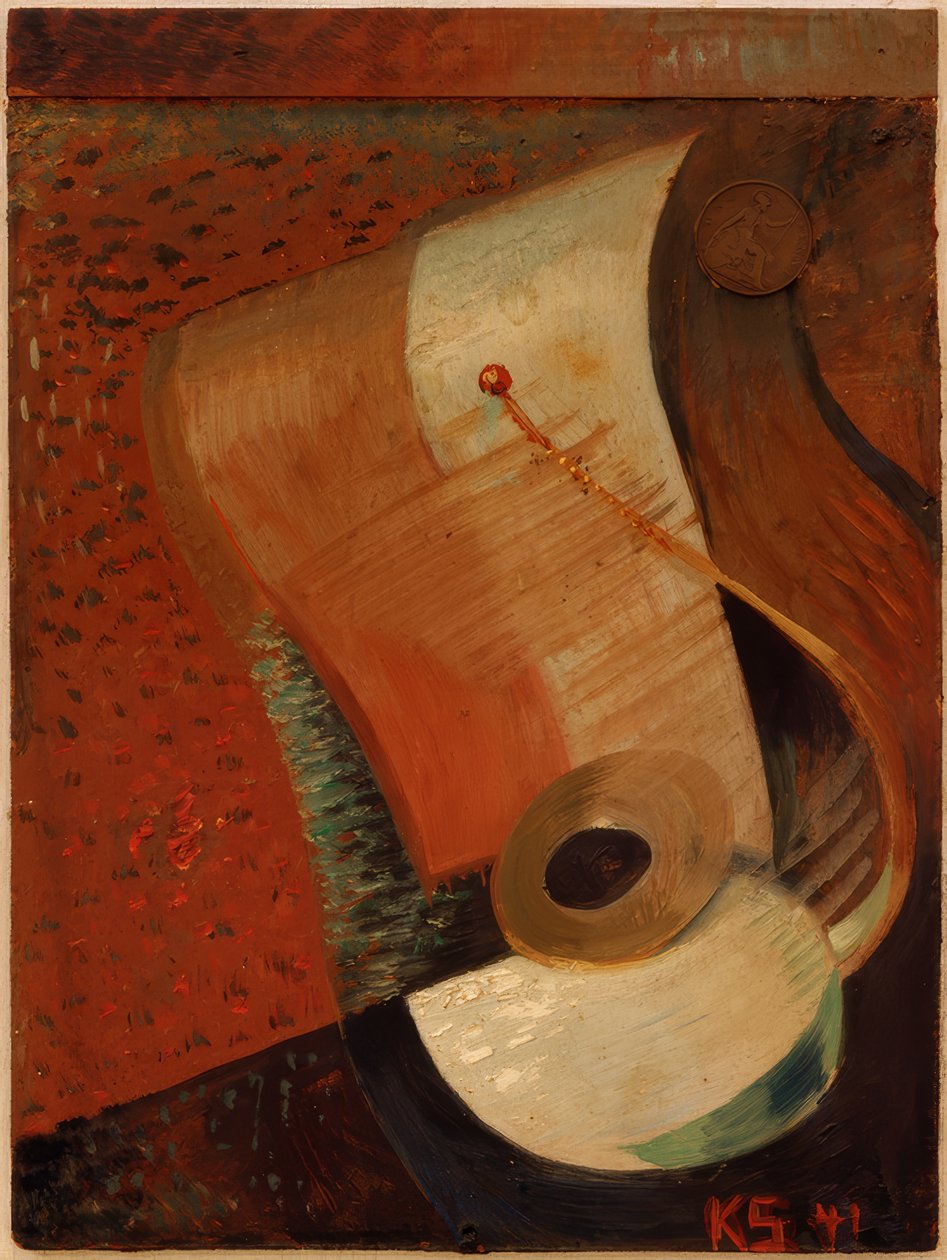 Kuruş ile natürmort by Kurt Schwitters