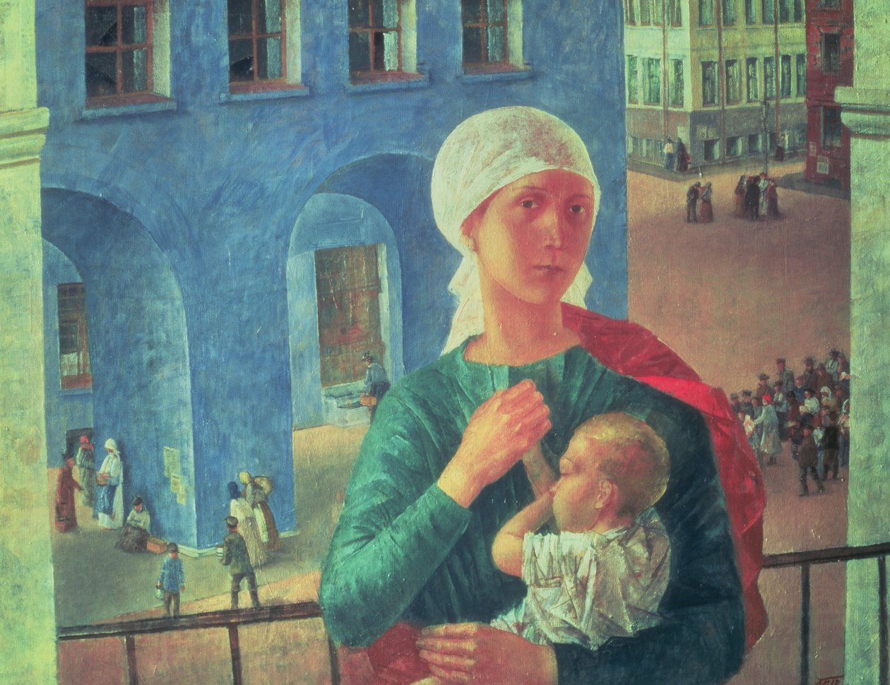 1918 in Petrograd, 1920  by Kuzma Sergeevich Petrov Vodkin
