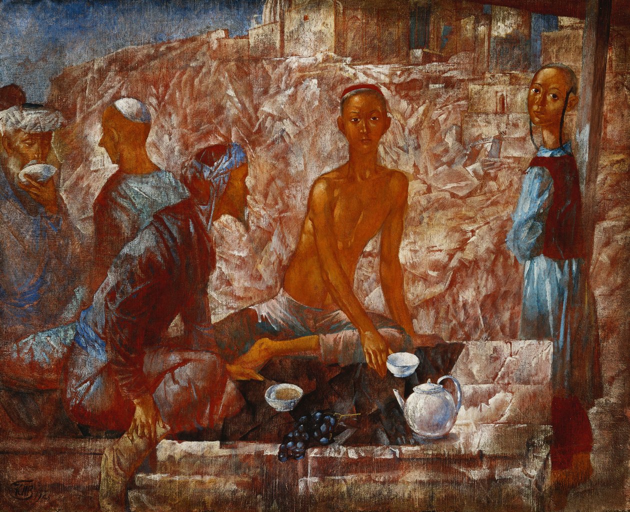 Semerkant Sahnesi by Kuzma Sergeevich Petrov Vodkin