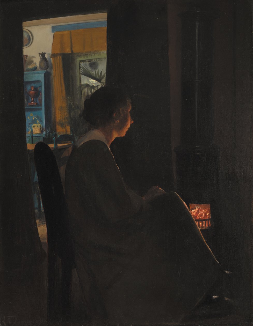 alacakaranlık Sanatçının Karısı by Laurits Andersen Ring