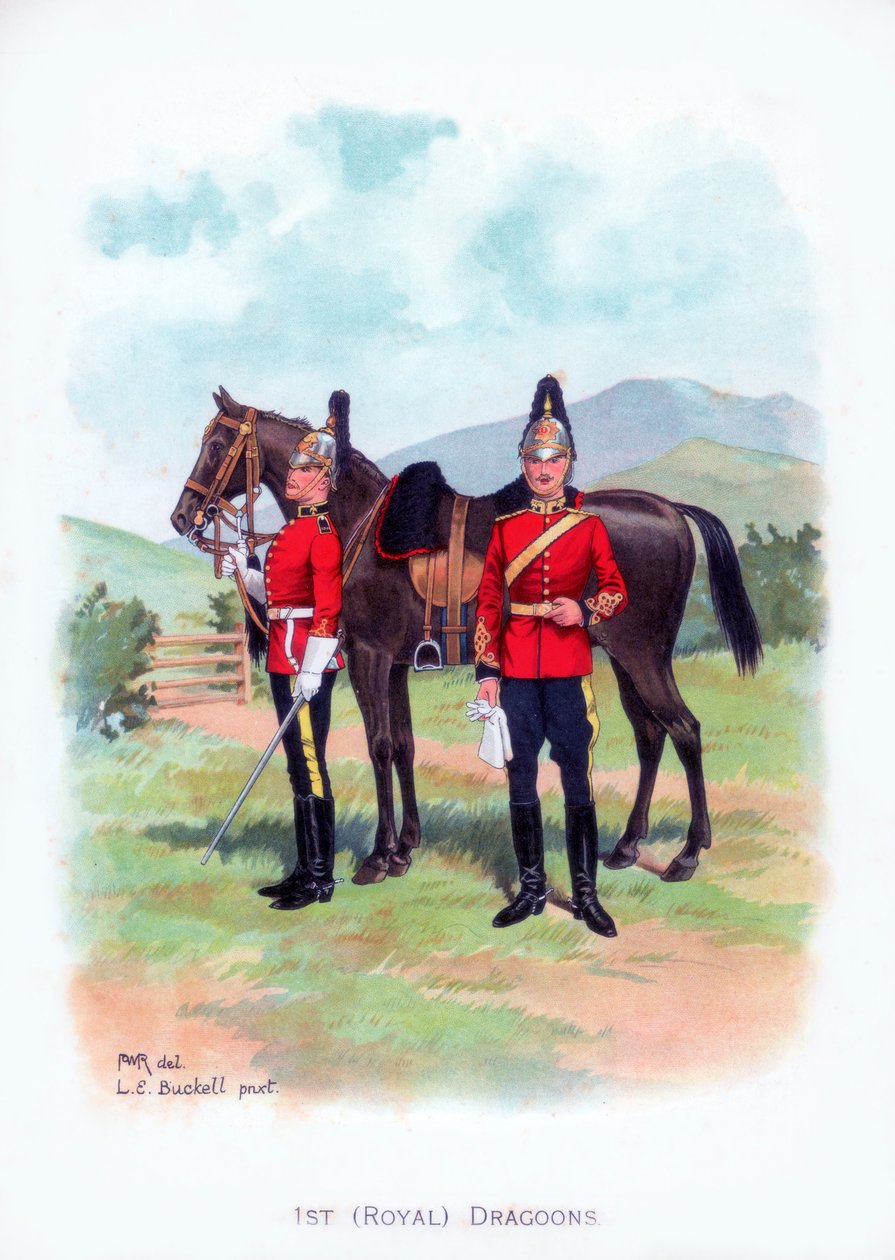 1. Kraliyet Ejderhaları, c1915. by L. E. Buckell