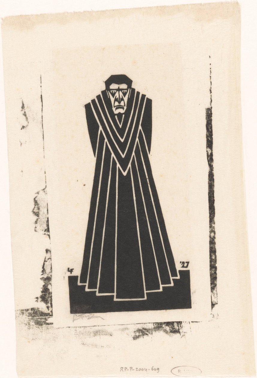 bir toga rahip by L. Fritz (signed by artist)