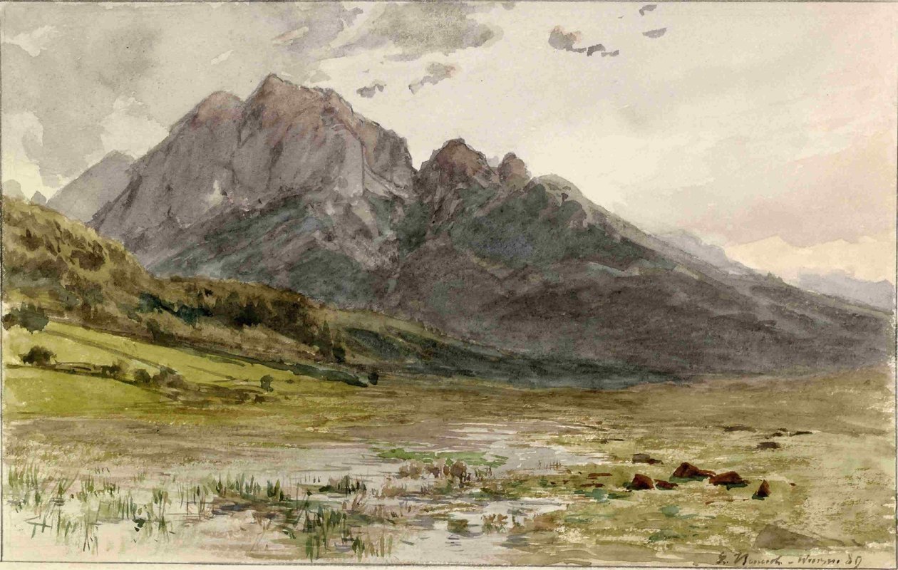 Dağ masifiyle Podkorenska vadisi by Ladislav Benesch