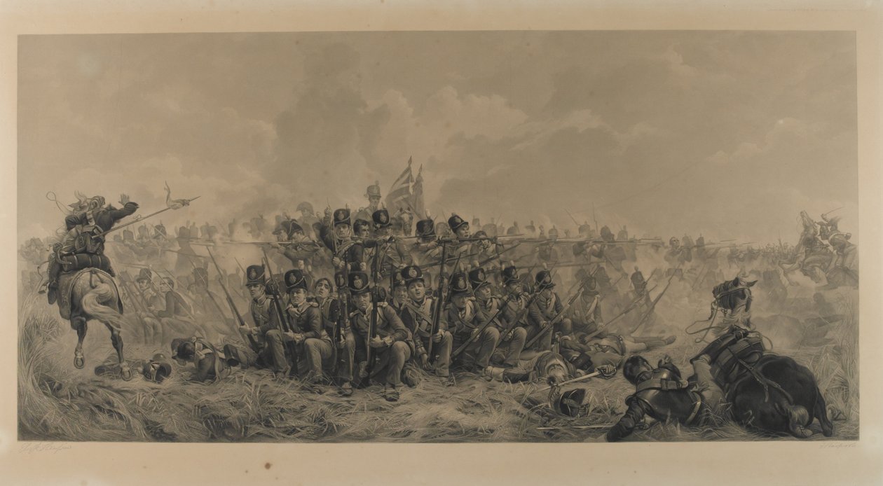 Quatre-Bras 1815, F. Stacpoole tarafından kazınmış, 1875 by Lady Butler
