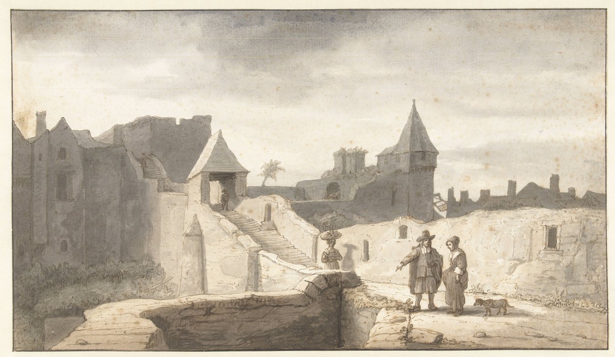 Nantes'taki Erdre'deki şehir duvarı by Lambert Doomer