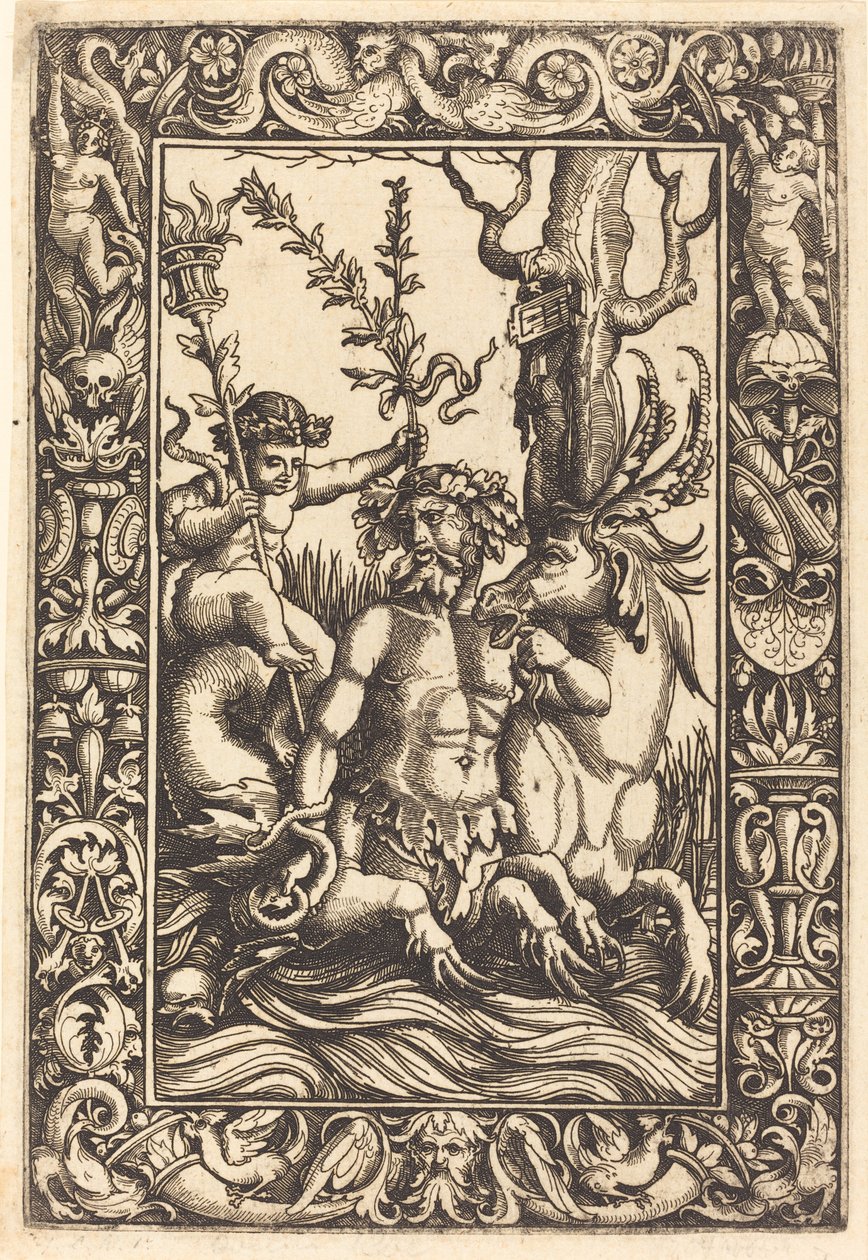 Mitolojik Deniz Konusu by Lambert Hopfer after Nicoletto da Modena