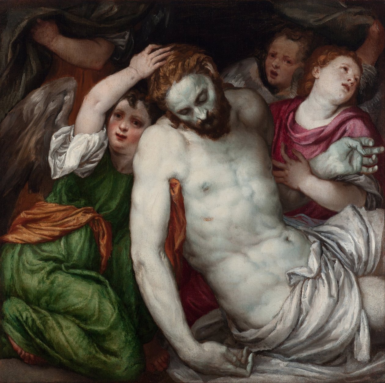 Pieta ve Melekler by Lambert Sustris