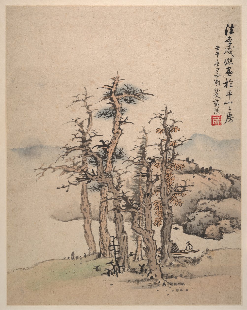 Song ve Yuan ustalarından sonra manzaralar, 1642. by Lan Ying