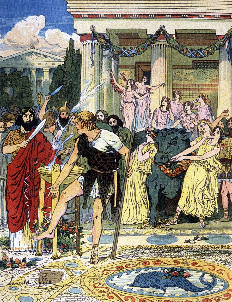 Pelias ve Jason, 1900 dolayları (resim) by Lancelot Speed