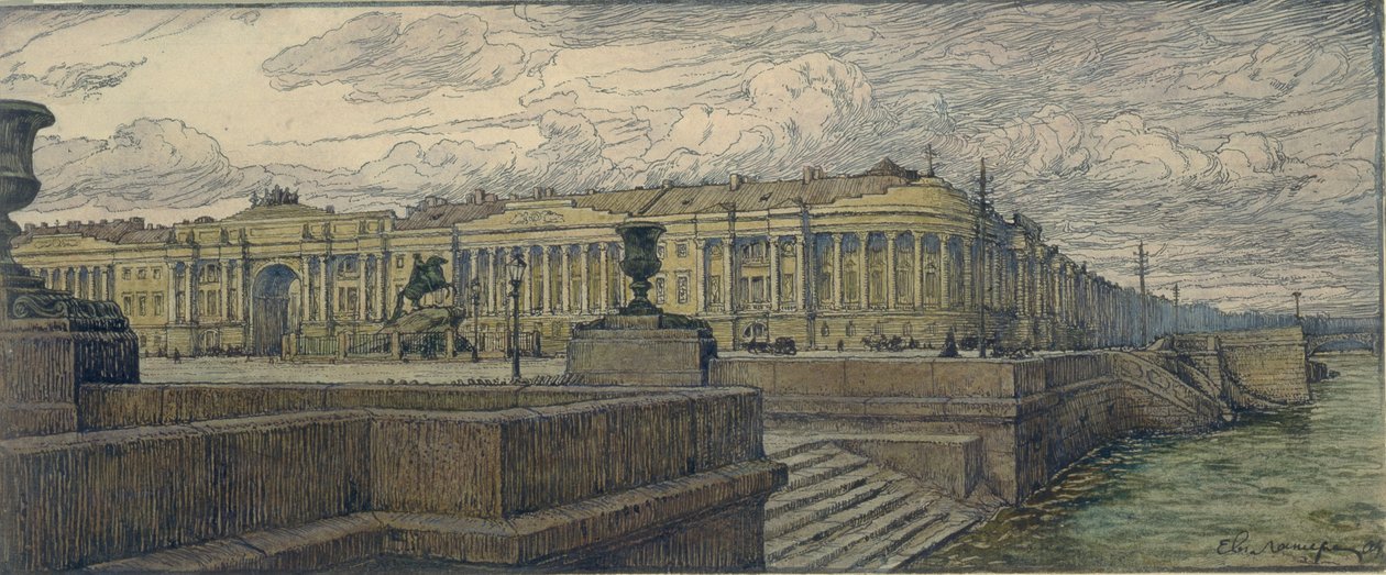 Petersburg'daki Senato Meydanı, 1904 by Lanceray