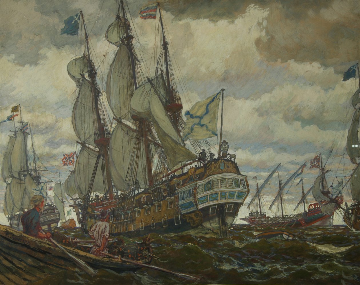 Peter I filosu, 1909 by Lanceray