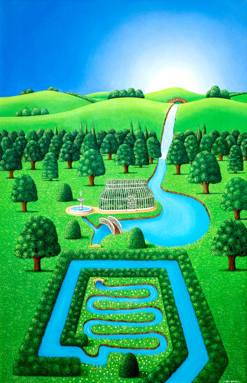 Yeme Bahçesi, 1997 (akrilik) by Larry Smart