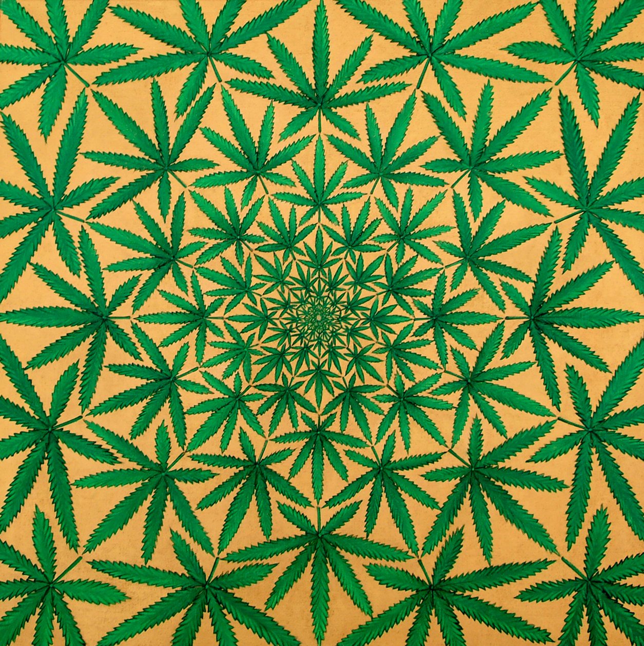 Happy Daze (keten üzerine akrilik) by Larry Smart