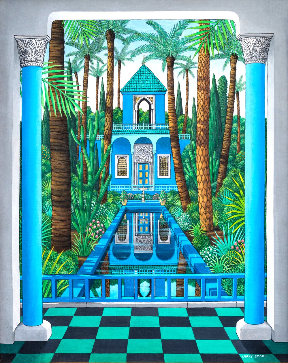 Majorelle Yansımalar, 1998 (akrilik) by Larry Smart