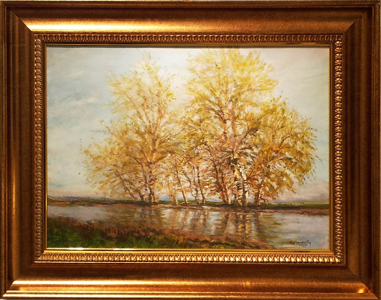 Koratavasz vagy Fak a vizpartonnİngilizce: Framen ile Early Spring by Laszlo Mednyanszky