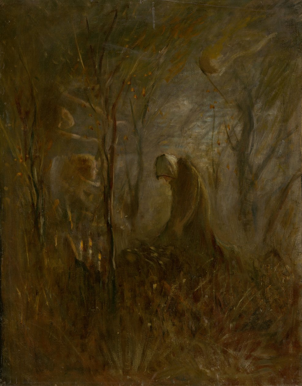 Mezar üzerinde dua, 1895. by Laszlo Mednyanszky