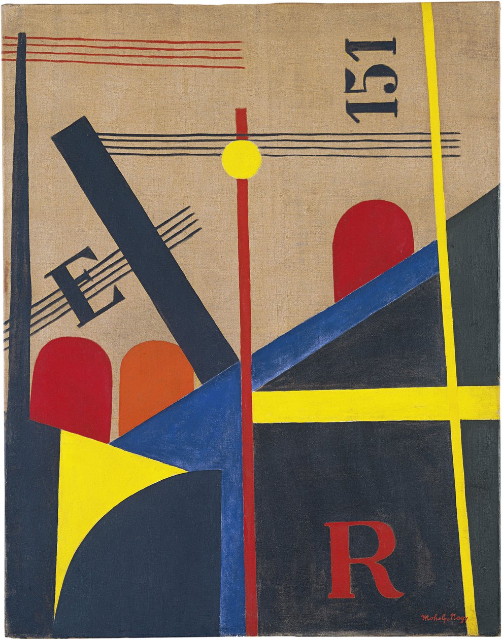 Büyük Demiryolu Tablosu, 1920 by Laszlo Moholy Nagy