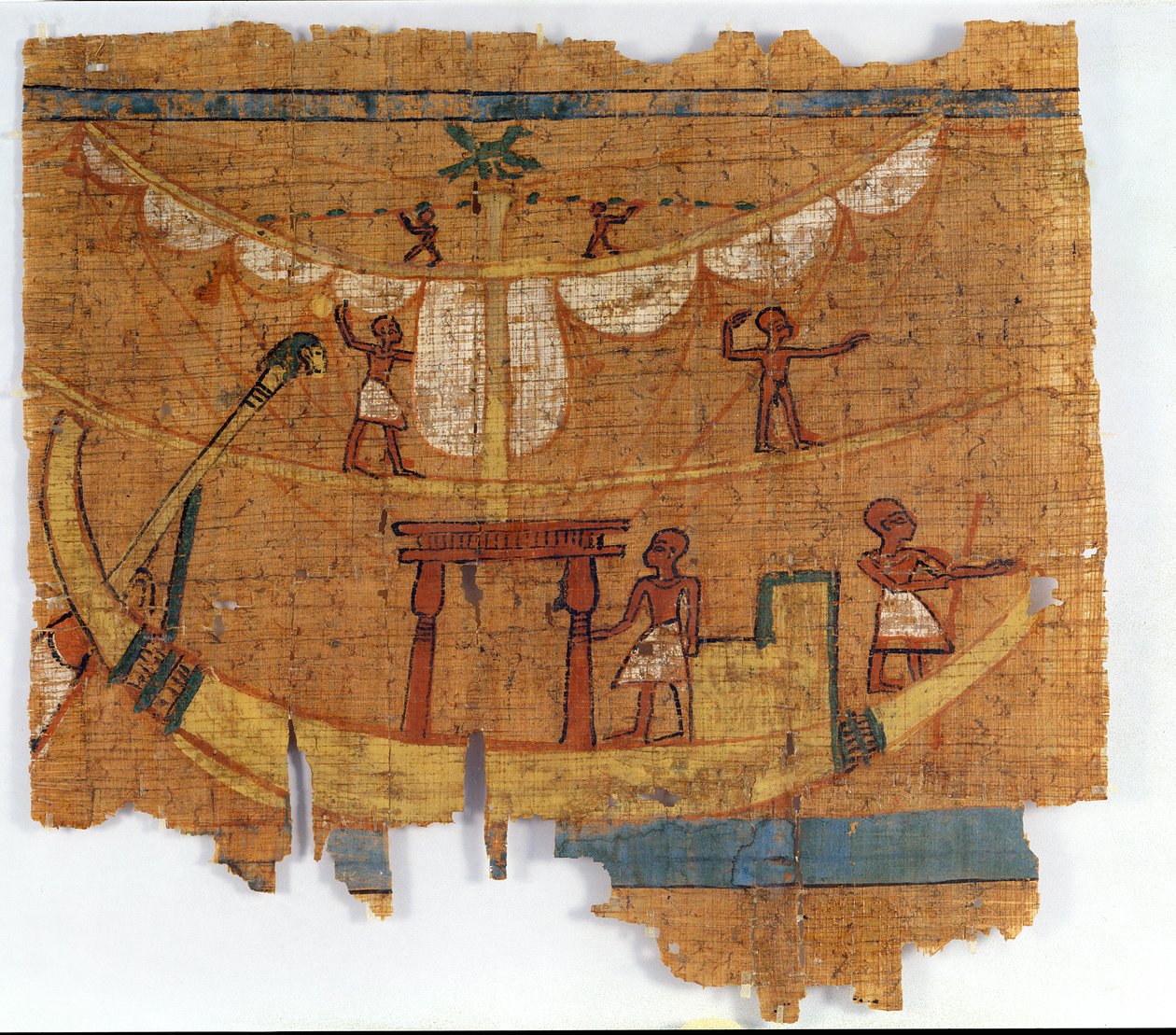 Bir nehre biniş (papirüs) by Late Period Egyptian
