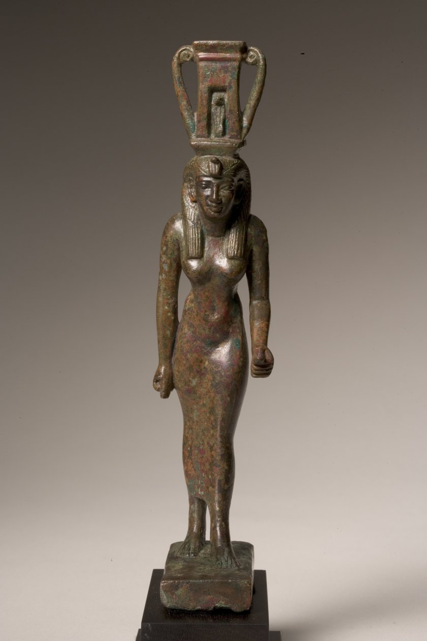 Tanrıça Nebet-hetepet heykelciği (bronz) by Late Period Egyptian