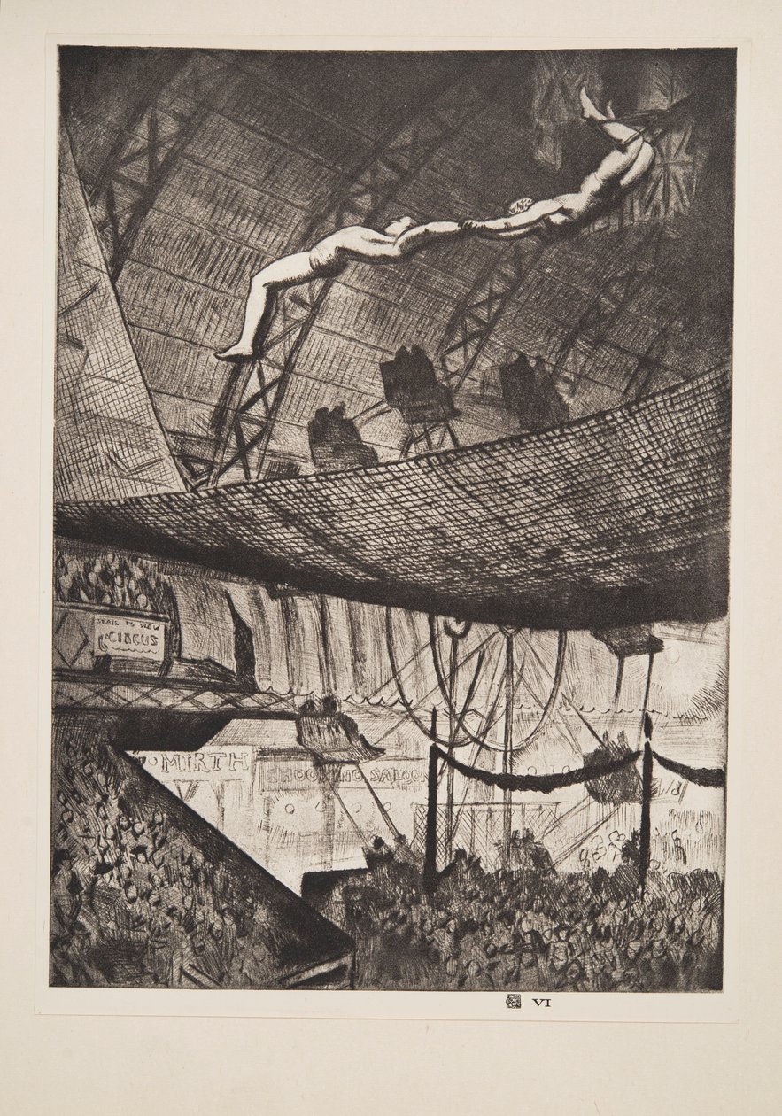 Akrobatlar, bar. 1925. by Laura Knight