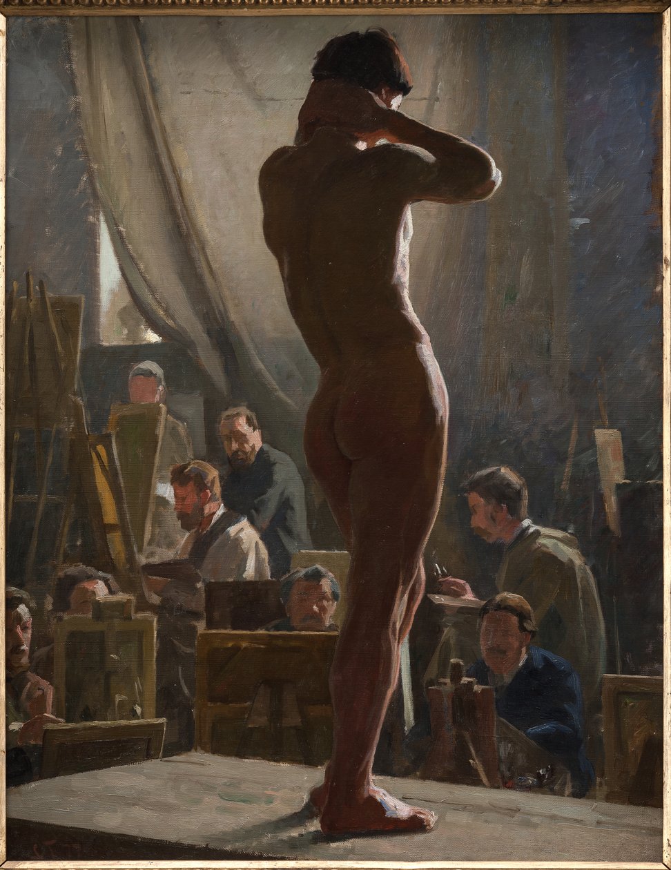 Bonnat Stüdyosunda Çıplak Erkek by Laurits Regner Tuxen