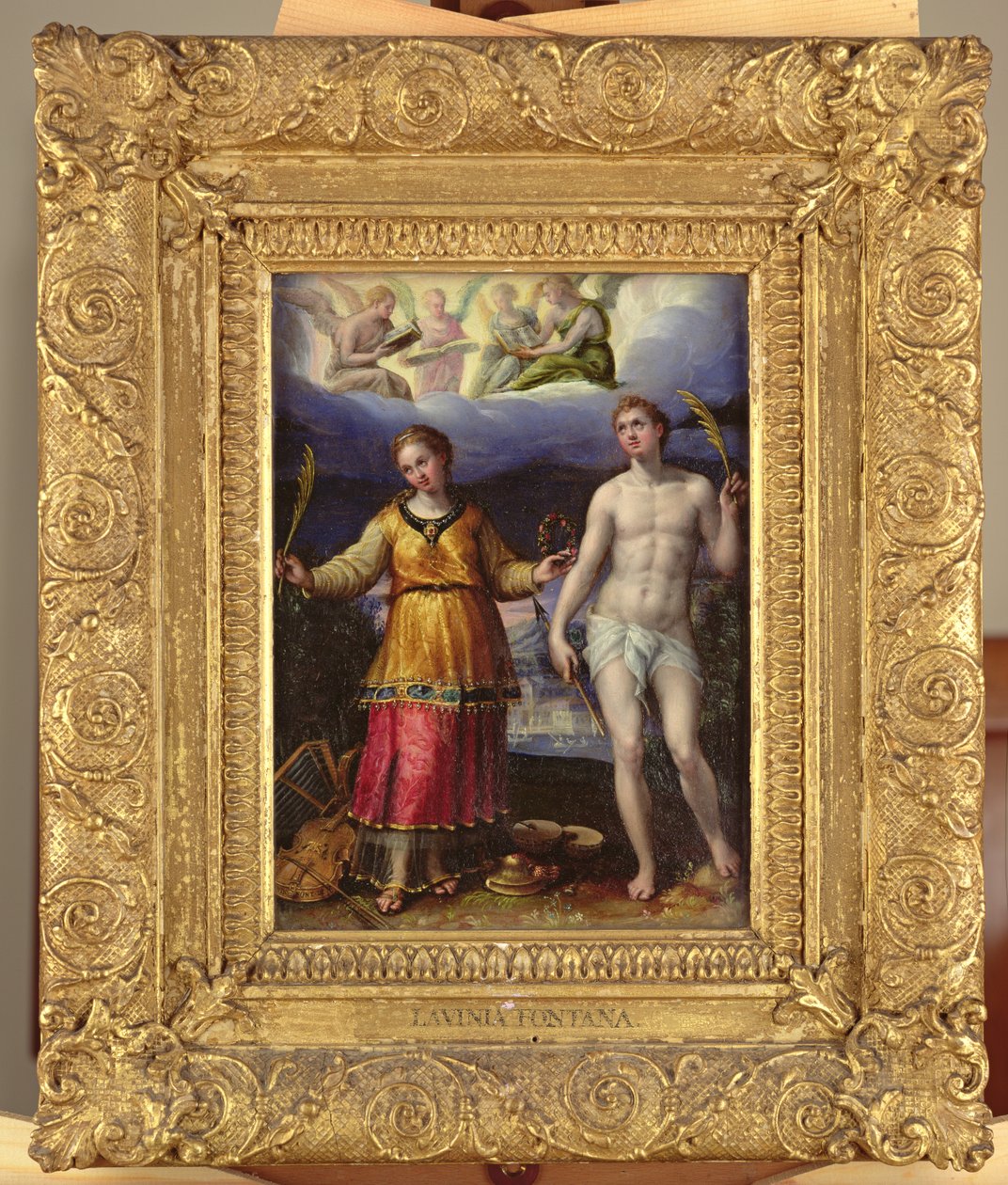 St.Sebastian ve St.Cecilia (bakır üzerine yağ) by Lavinia Fontana