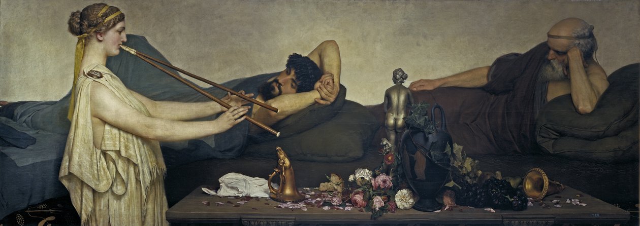 Pompeius Sahnesi veya Siesta by Lawrence Alma Tadema