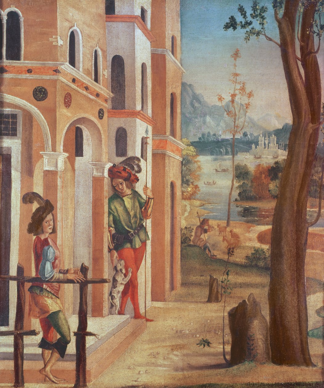 Muhafızlar ile saray by Lazzaro Bastiani