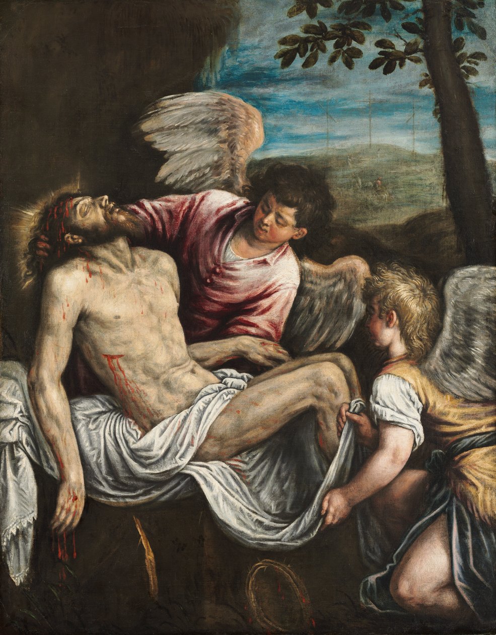Meleklerle Ölü İsa by Leandro Bassano