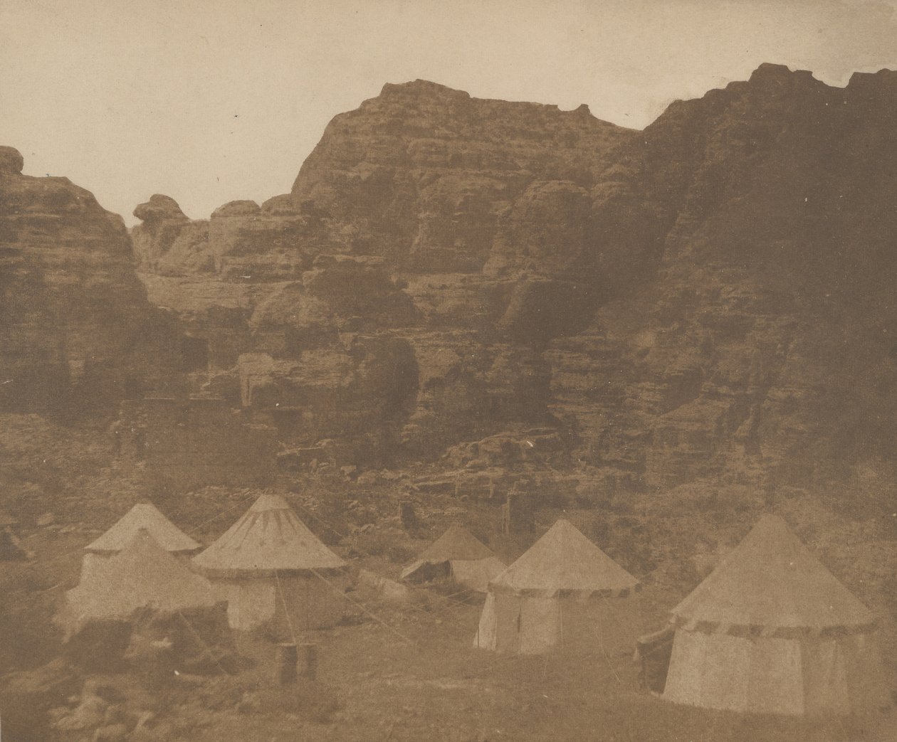Keşif Kampı, Petra, 1852. by Leavitt Hunt.