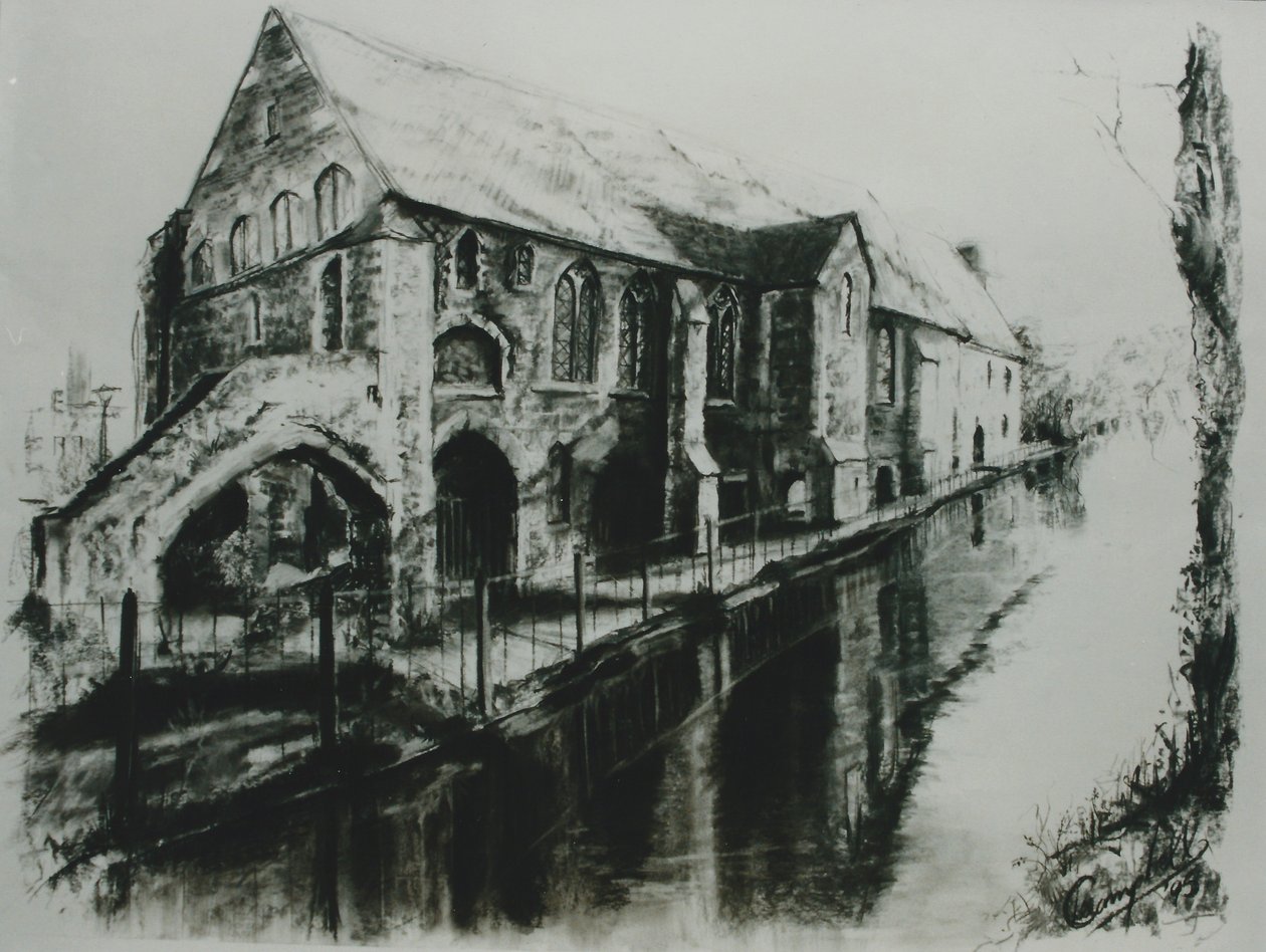 Blackfriars Canterbury, 2000 (kağıt üzerinde kömür) by Lee Campbell