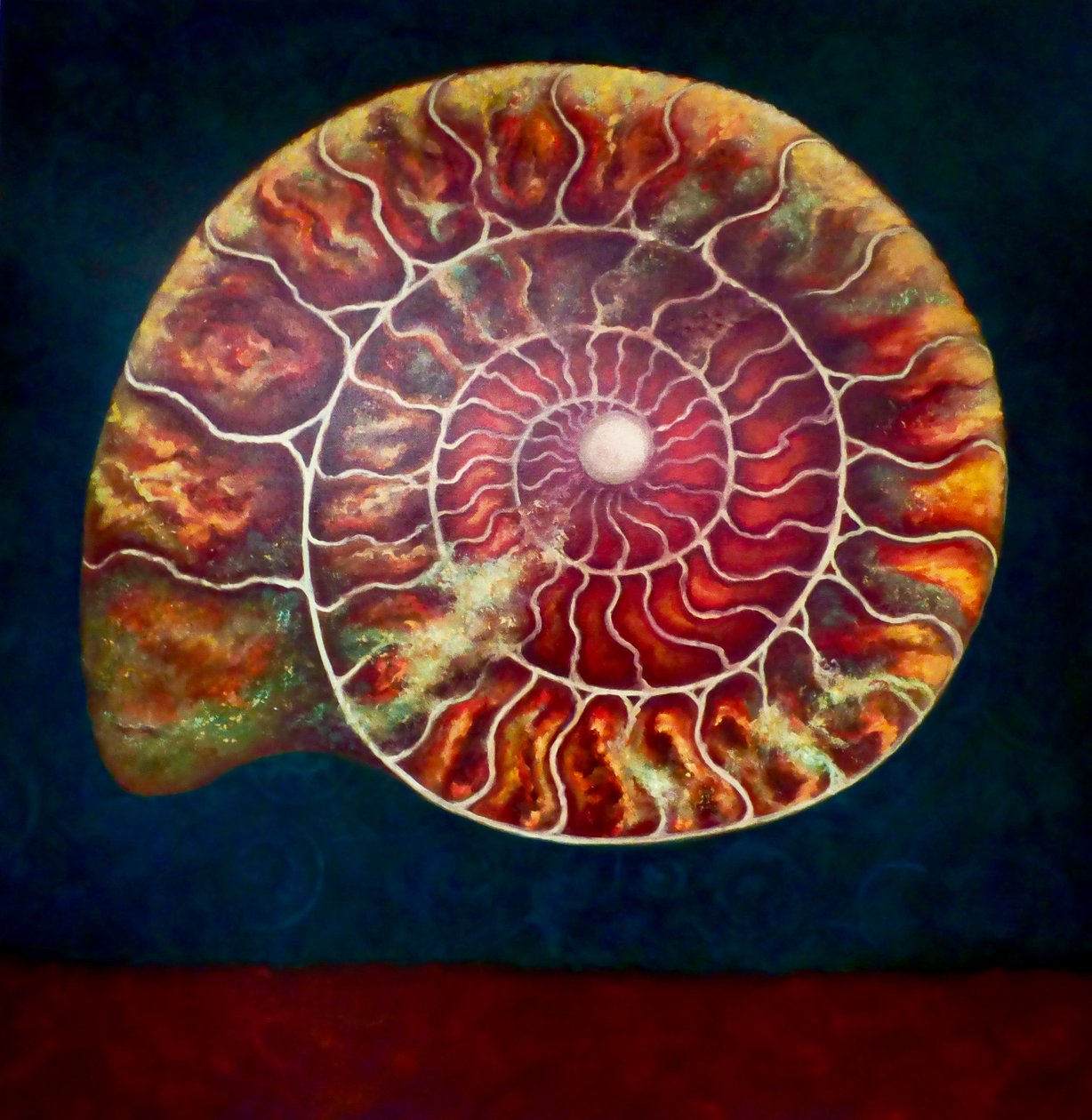 Ammonit, Altın ve Yeşil, 2022 by Lee Campbell