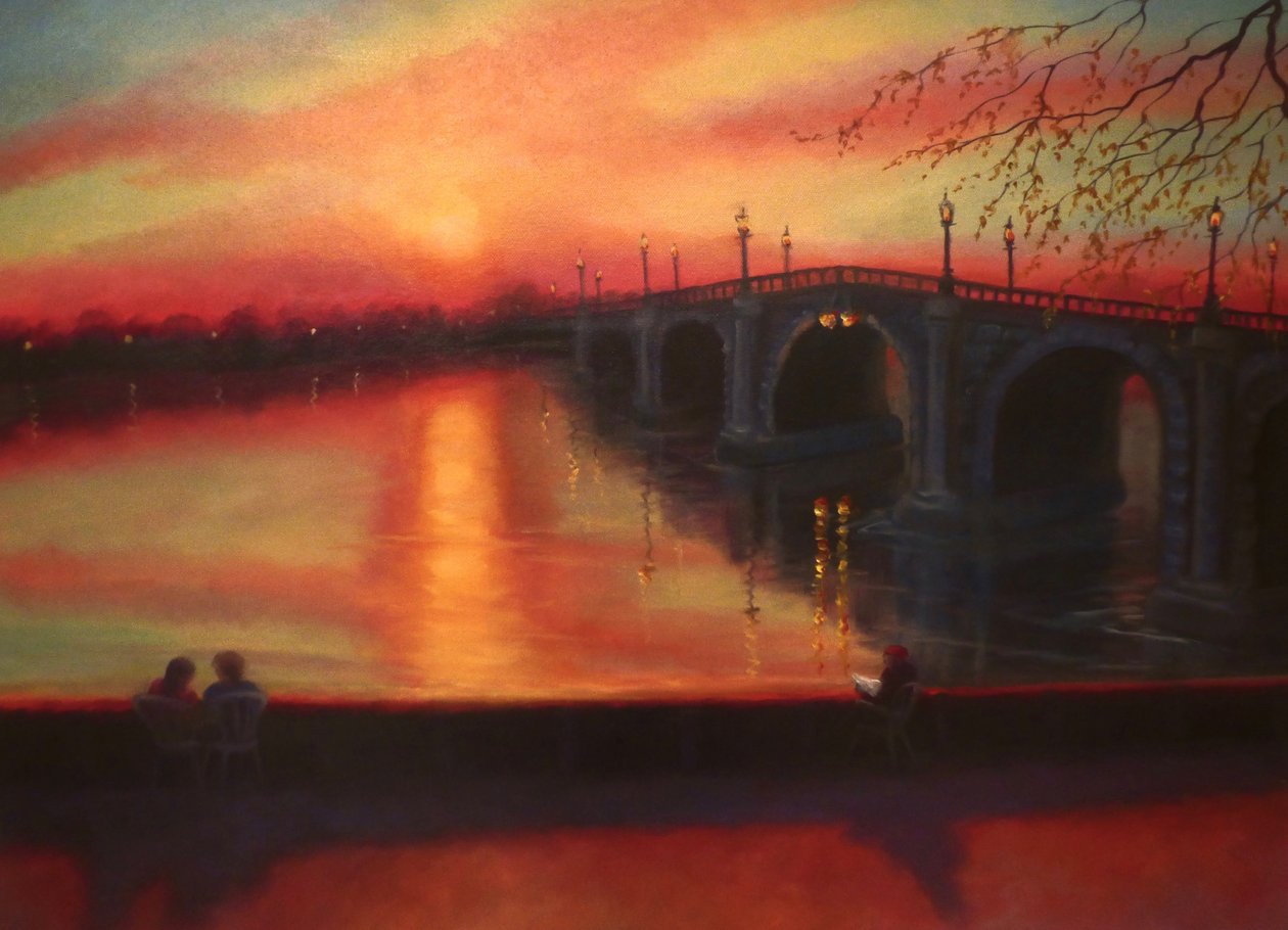 Gelgit Tabloları Richmond Köprüsü Gün Batımı, 2022 by Lee Campbell