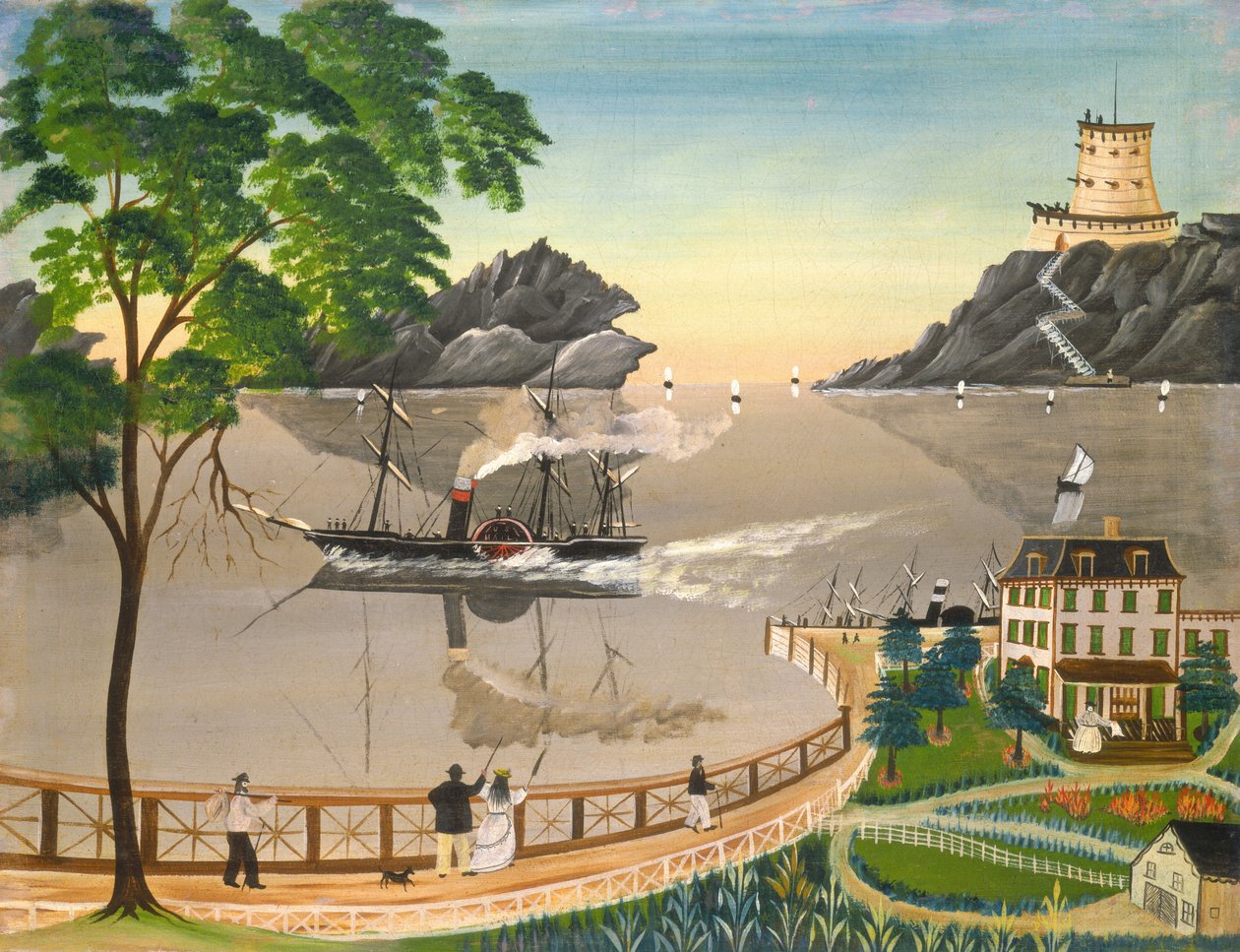 U.S. Mail Boat, 1855 veya sonrası. by Leila Bauman