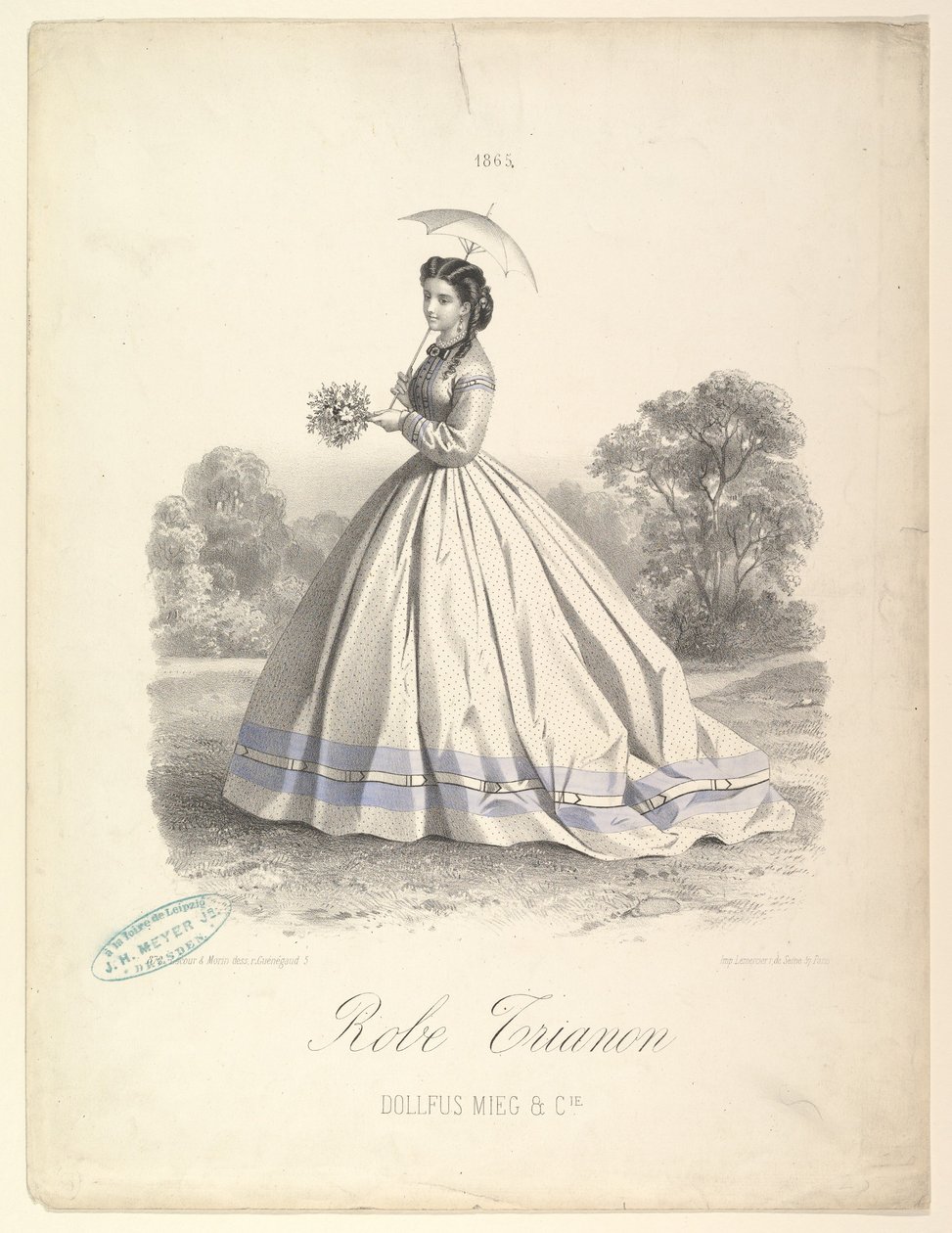 Robe Trianon, Dollfus Mieg & Cie, 1865. by Lemercier et Compagnie