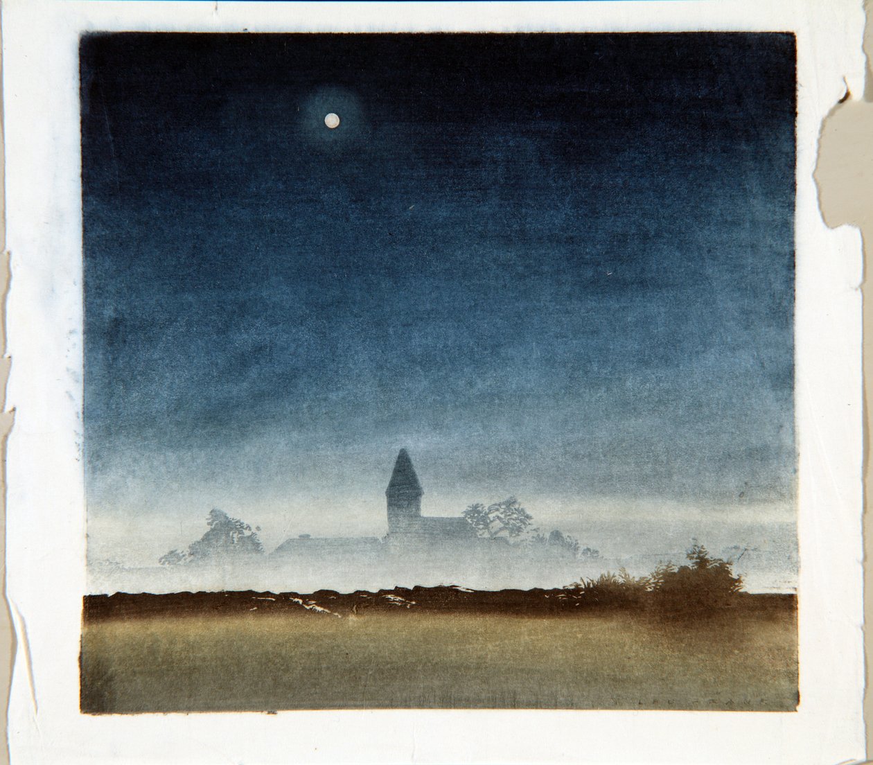 Mehtaplı Manzara, c.1920 (tahta blok) by Leo Frank