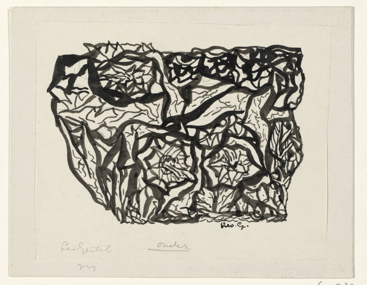çiçek çalı by Leo Gestel (signed by artist)