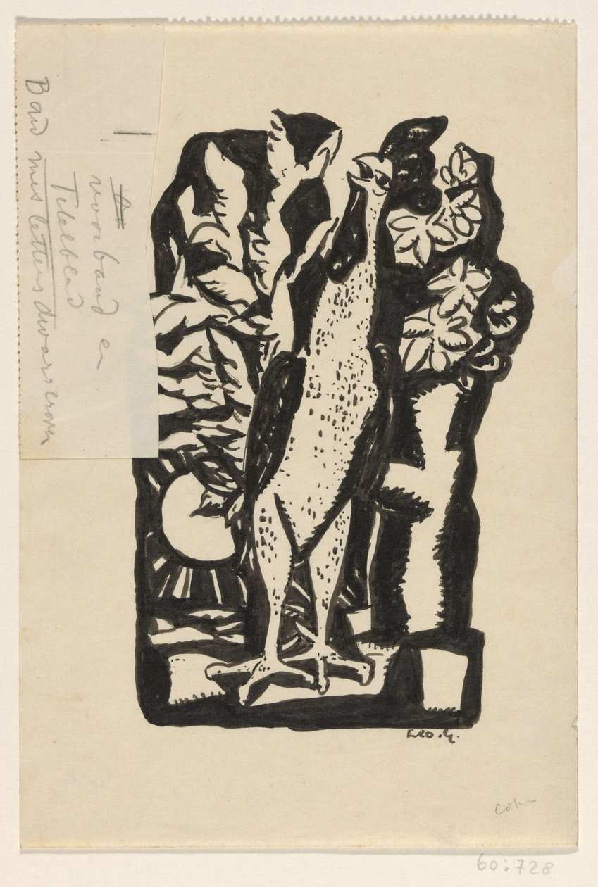 ötücü horoz by Leo Gestel (signed by artist)