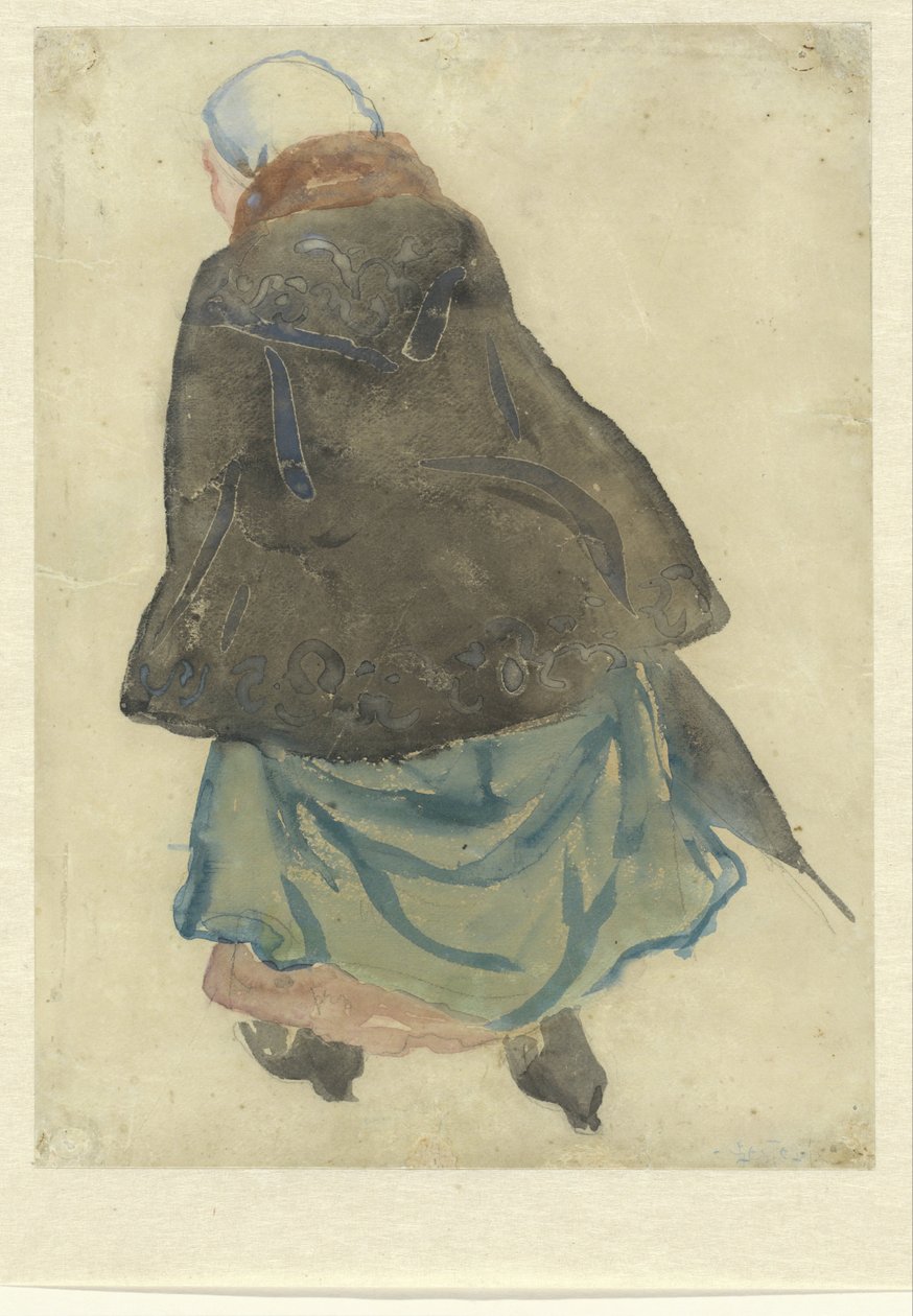 koşan kadın by Leo Gestel (signed by artist)