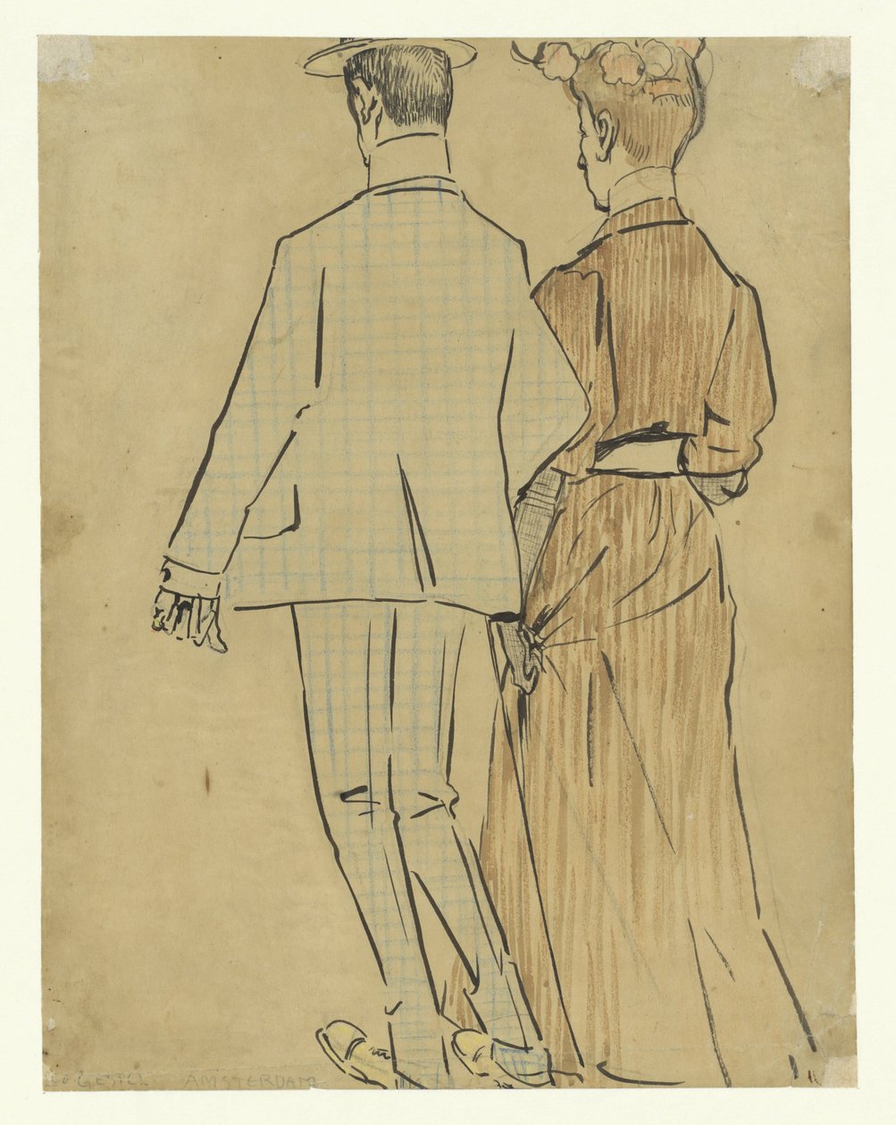 yürüyen çift by Leo Gestel (signed by artist)