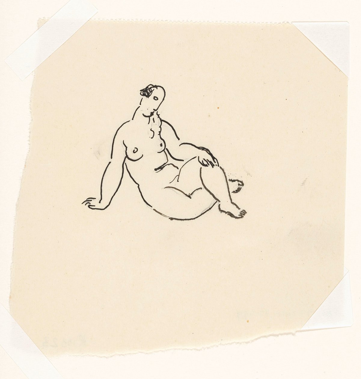 yüzücü (kroki) by Leo Gestel
