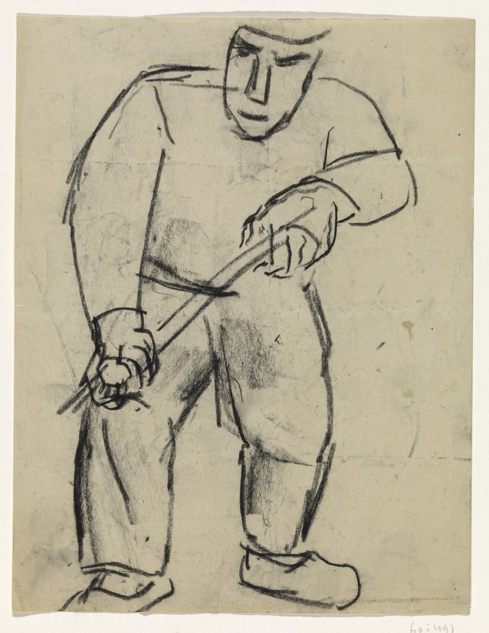 Elinde sopayla duran adam by Leo Gestel