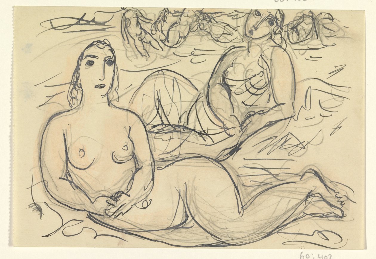 Suda iki çıplak kadın by Leo Gestel